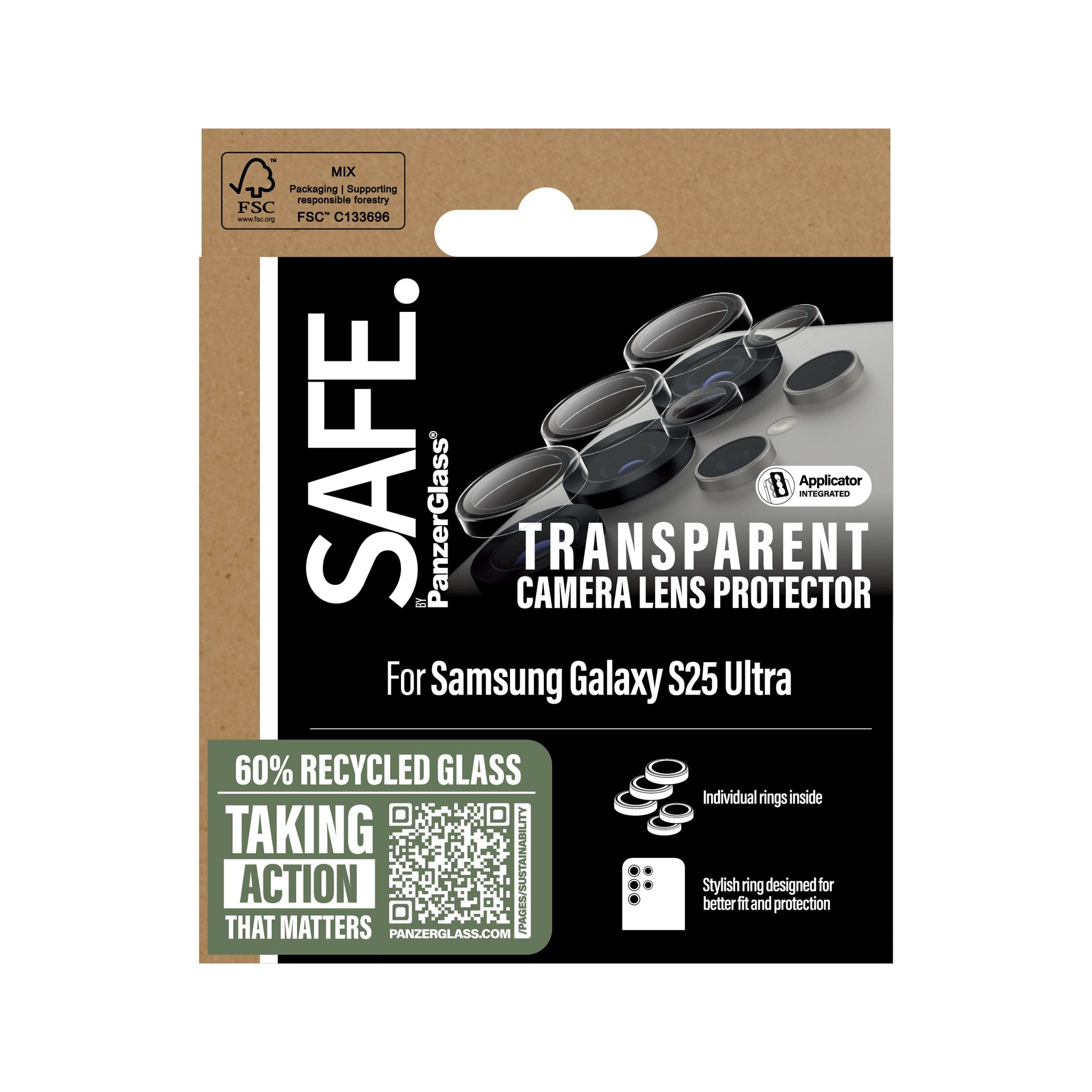 SAFE. by PanzerGlass® Kameralinsebeskytter Transparent Samsung Galaxy S25 Ultra